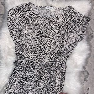 WHITE LEOPARD PRINT DRESS